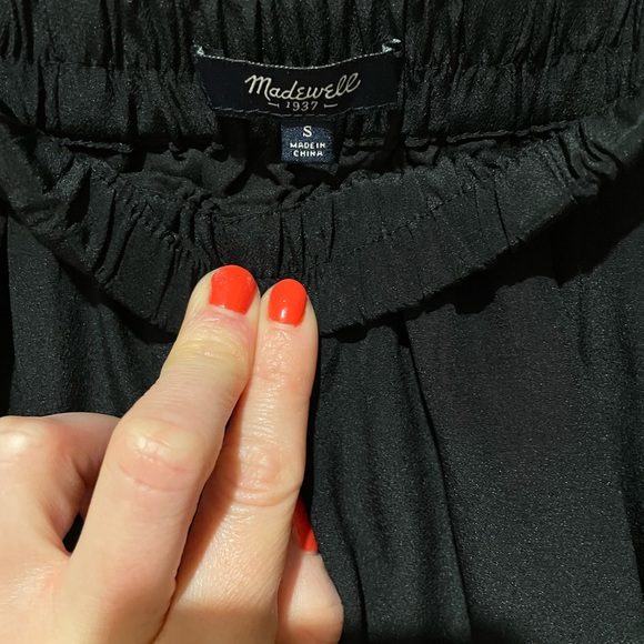 Madewell Silk Island Skirt Knee-Length Black Small - Picture 7 of 8